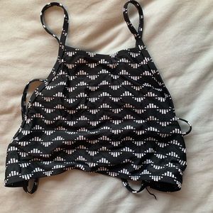 geometric high neck bikini